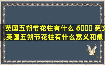 英国五朔节花柱有什么 🐝 意义,英国五朔节花柱有什么意义和象征